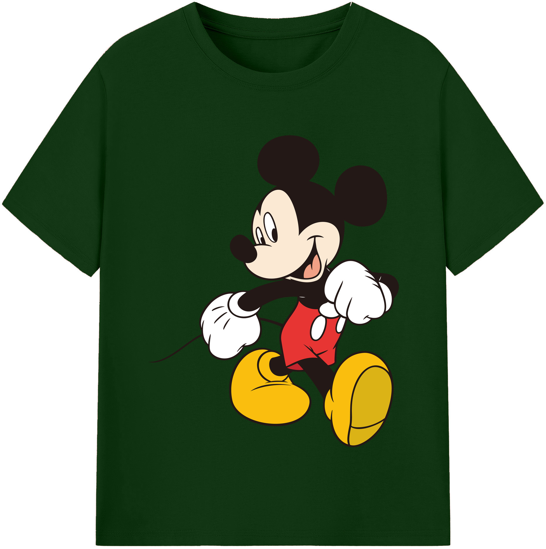 （画像用） ミッキーマウス Mickey Mouse 綿100％半袖Tシャツ（フロントプリント）